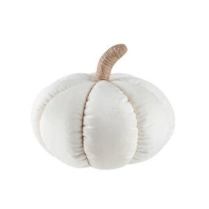 White Plush Pumpkin Decor